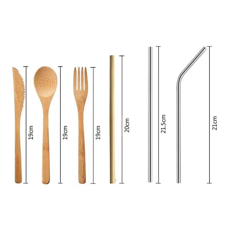 Bamboo Reusable Cutlery Set