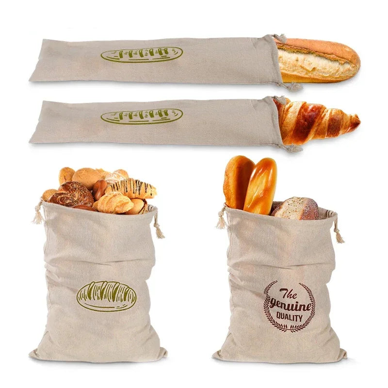 Reusable Linen Bread Bags